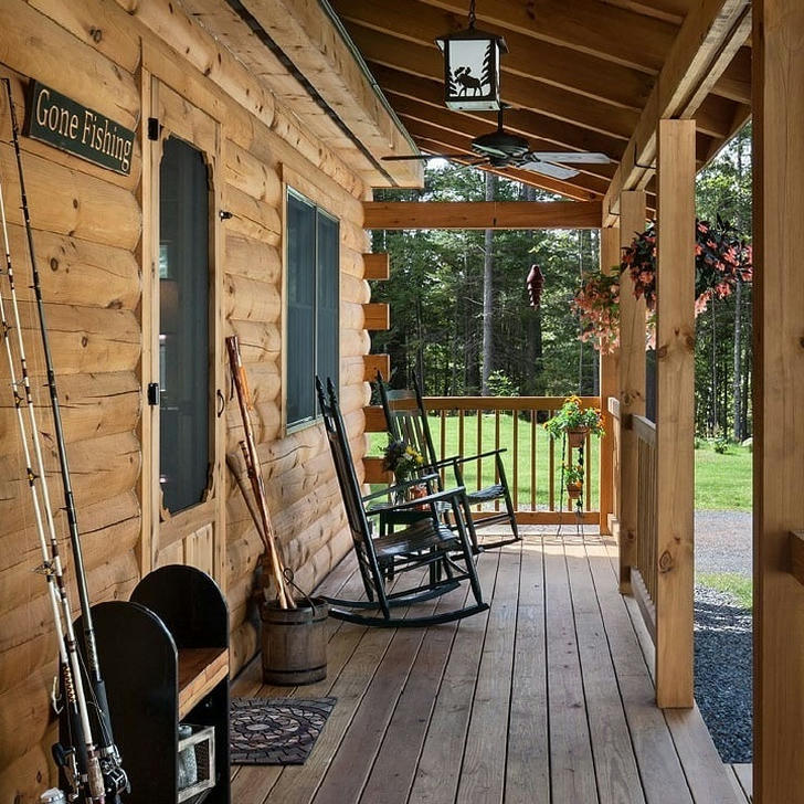 picture of the cabin porch