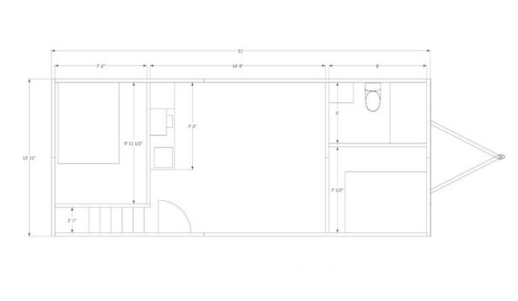 modern cabin floor plan